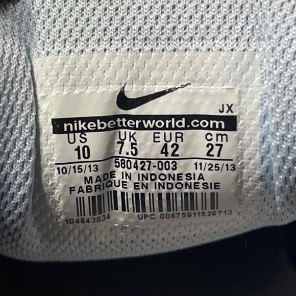 Women's Nike Dart 10 Running Shoe Black/Blue Size 10 580427-003 - Picture 8 of 8